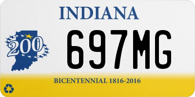 IN license plate 697MG
