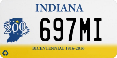 IN license plate 697MI