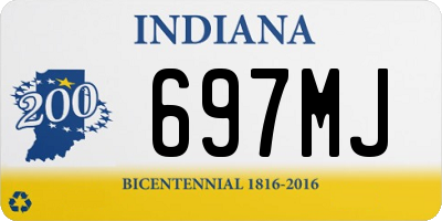 IN license plate 697MJ