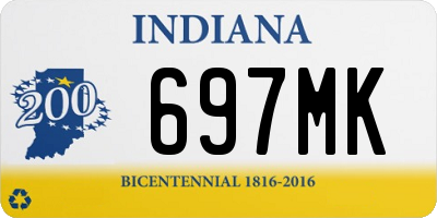IN license plate 697MK