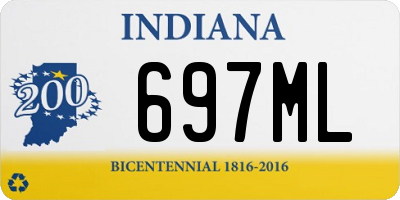 IN license plate 697ML