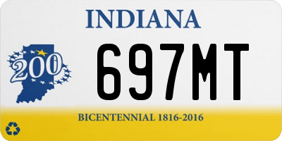 IN license plate 697MT