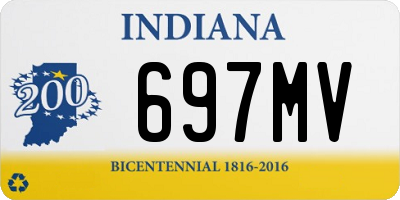 IN license plate 697MV