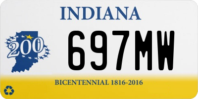 IN license plate 697MW