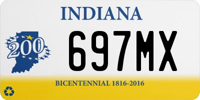 IN license plate 697MX