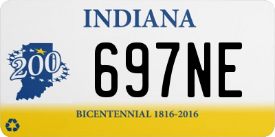 IN license plate 697NE