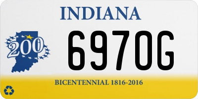 IN license plate 697OG