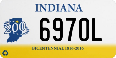 IN license plate 697OL