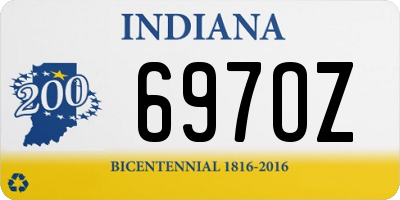 IN license plate 697OZ