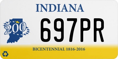 IN license plate 697PR