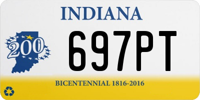 IN license plate 697PT