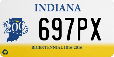 IN license plate 697PX