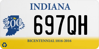 IN license plate 697QH