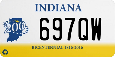 IN license plate 697QW