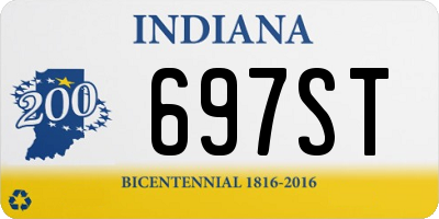 IN license plate 697ST