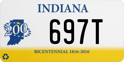 IN license plate 697T