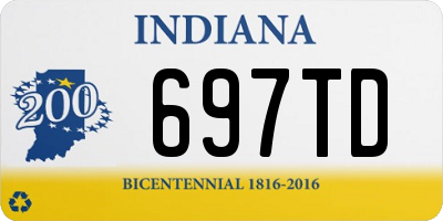 IN license plate 697TD