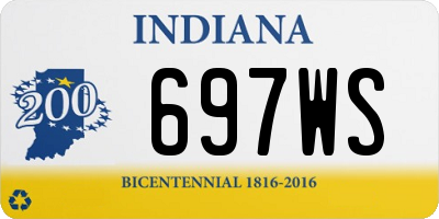 IN license plate 697WS