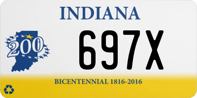 IN license plate 697X