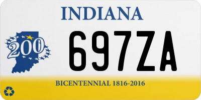 IN license plate 697ZA