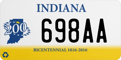 IN license plate 698AA
