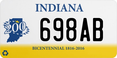 IN license plate 698AB