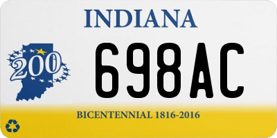 IN license plate 698AC