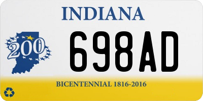 IN license plate 698AD