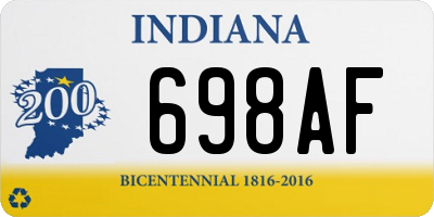 IN license plate 698AF