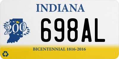 IN license plate 698AL