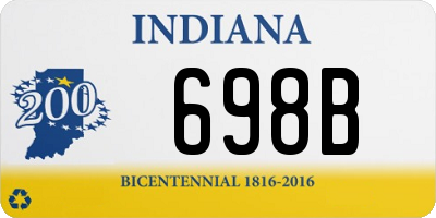 IN license plate 698B