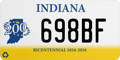 IN license plate 698BF