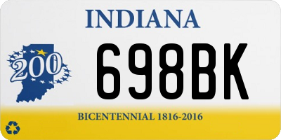 IN license plate 698BK