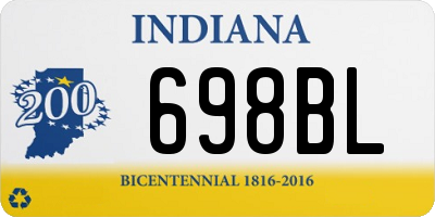 IN license plate 698BL