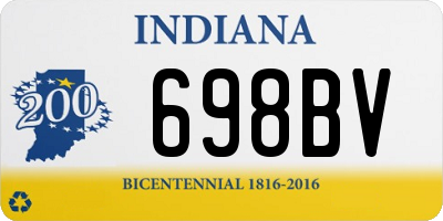 IN license plate 698BV