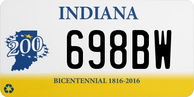 IN license plate 698BW