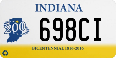 IN license plate 698CI