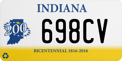 IN license plate 698CV