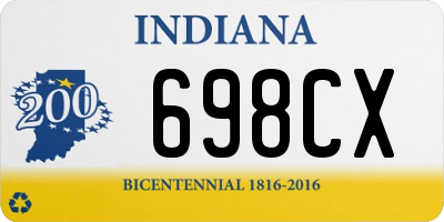 IN license plate 698CX