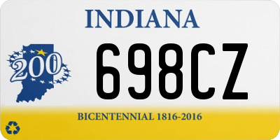 IN license plate 698CZ