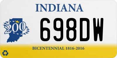 IN license plate 698DW