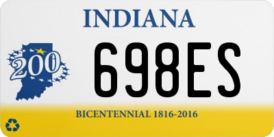 IN license plate 698ES