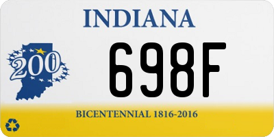 IN license plate 698F