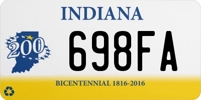 IN license plate 698FA