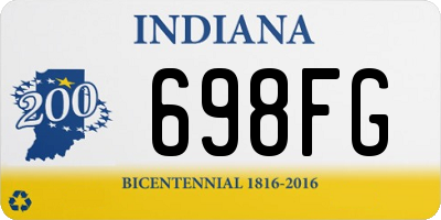 IN license plate 698FG