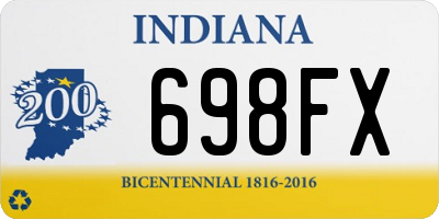 IN license plate 698FX