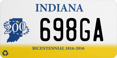 IN license plate 698GA