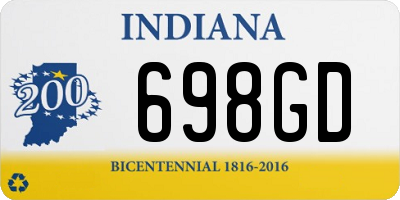 IN license plate 698GD