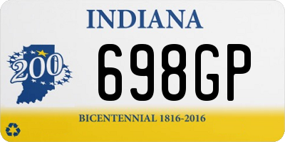 IN license plate 698GP