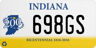 IN license plate 698GS